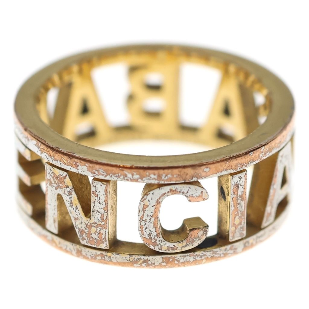 BALENCIAGA (バレンシアガ) LOGO RING ロゴ入り リング ゴールド