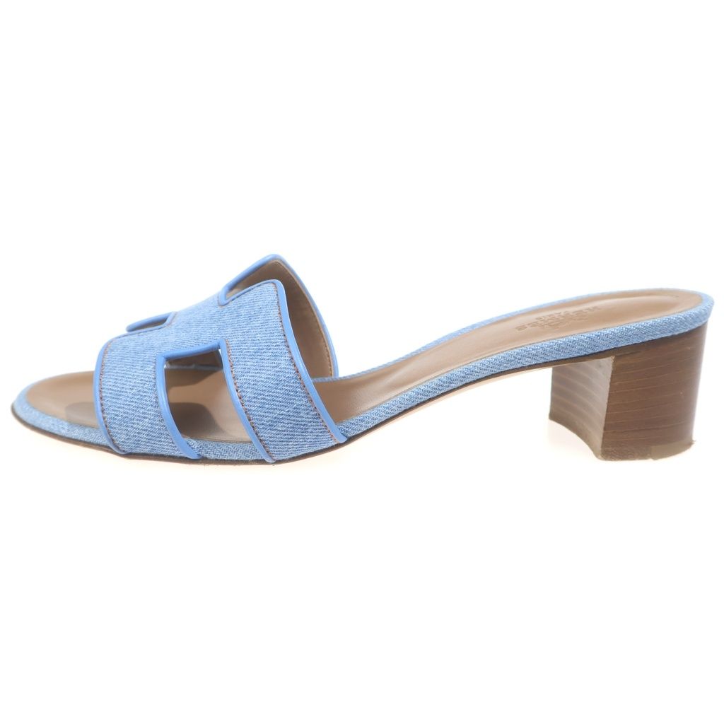 Roger Vivier (ロジェヴィヴィエ) ヴィヴランライトファブリックサンダル ライトブルー #38