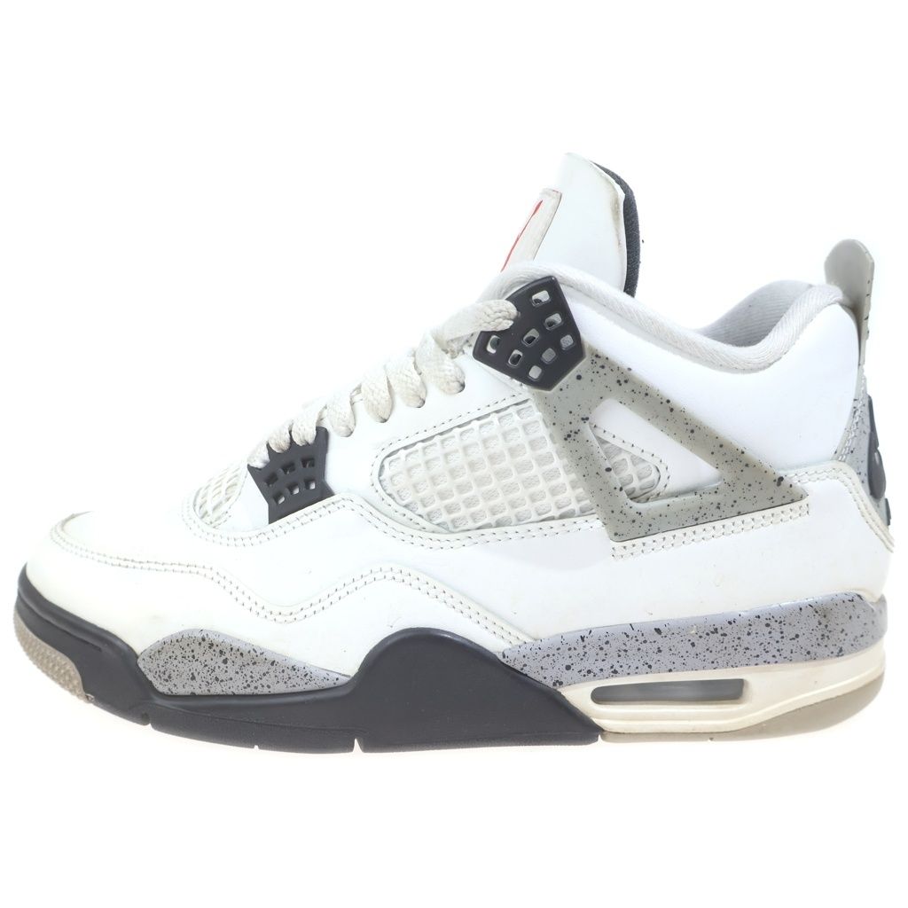 NIKE (ナイキ) AIR JORDAN 4 RETRO SUMMIT WHITE FIRE RED CEMENT エアジョーダン4 レトロ ハイカットスニーカー ホワイト US9/27cm FV5029-100