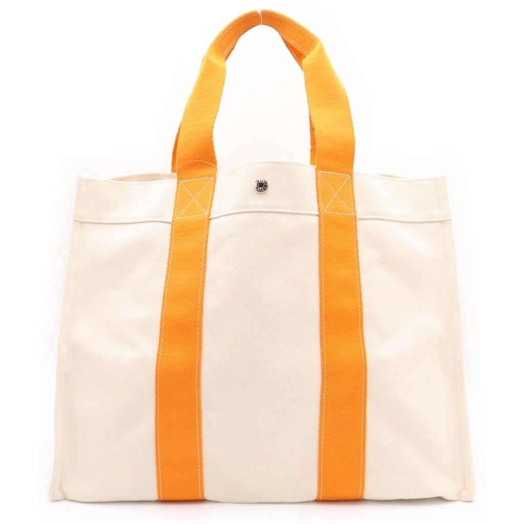 HERMES (エルメス) □ボラボラGM トートバッグ ベージュ/オレンジ 