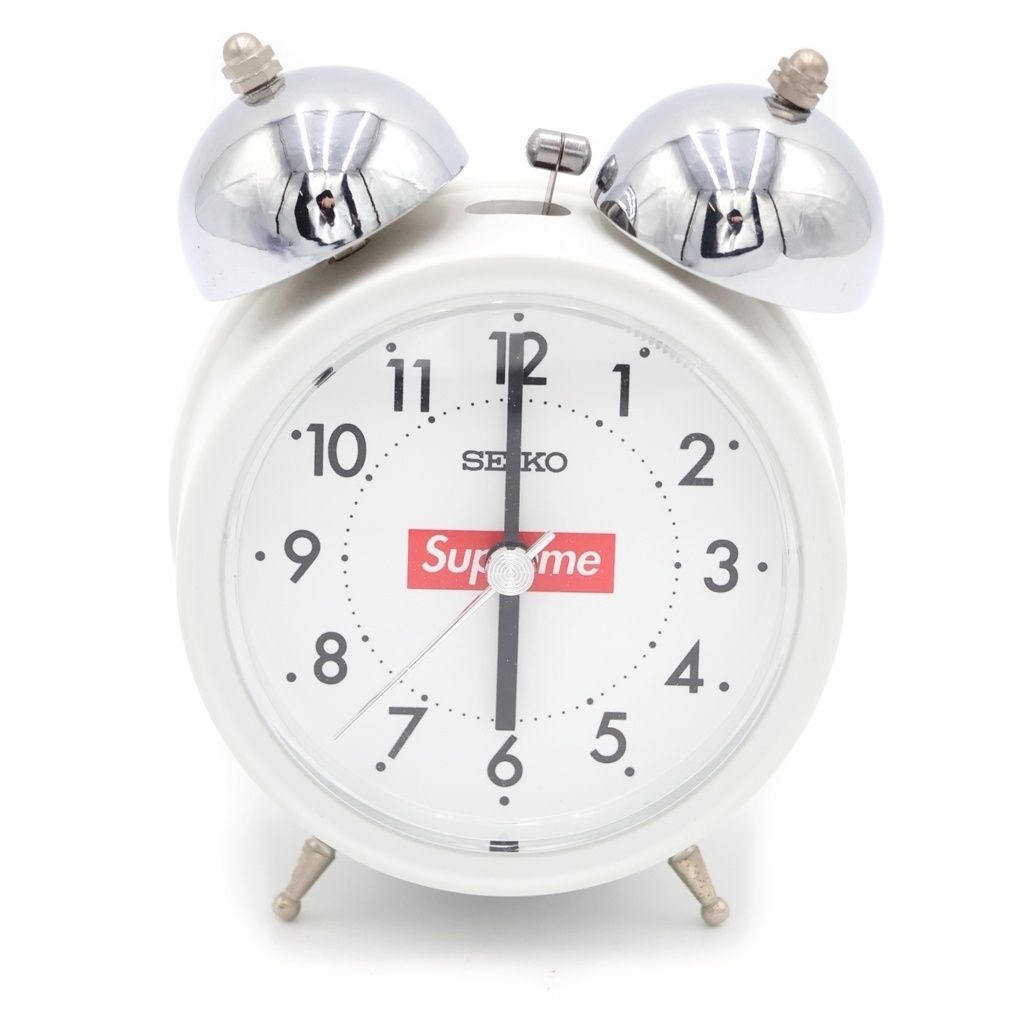 SUPREME (シュプリーム) 22AW ×SEIKO Alarm Clock セイコー ボックスロゴ アラーム時計 目覚まし時計 ホワイト