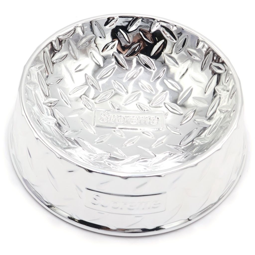 SUPREME (シュプリーム) 23SS Diamond Plate Dog Bowl ダイヤモンド プレート ドッグボウル シルバー ■
