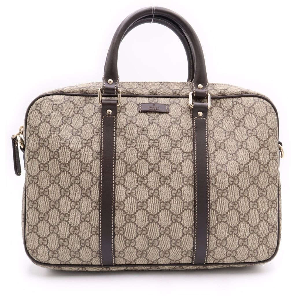GUCCI (グッチ) 2WAY GGスプリーム ハンドバック ブリーフバック ベージュ