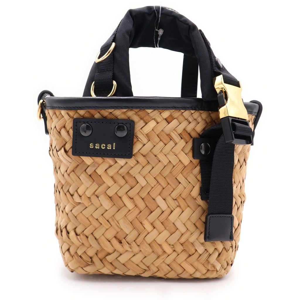 Sacai (サカイ) Hybrid Marche Microbag ハイブリッド マーチカーフスキン カゴバッグ ブラウン