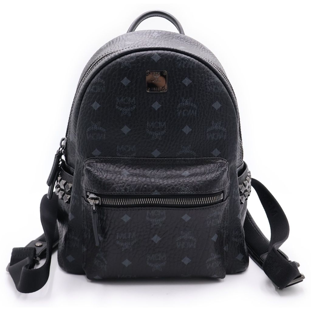 MCMリュック MMK6SVE37BK001 BLACK （SMALL)正規品 MCM (エム シー エム) Stark サイドスタッズ バックパック ヴィセトス