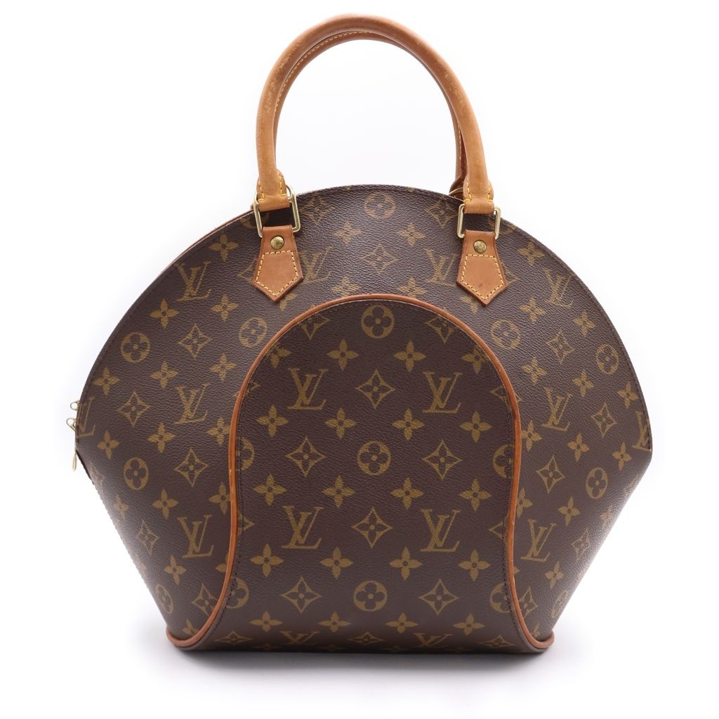 LOUIS VUITTON (ルイヴィトン) モノグラム エリプスMM ハンドバッグ ブラウン レザー×PVC M51126 ゴールド金具