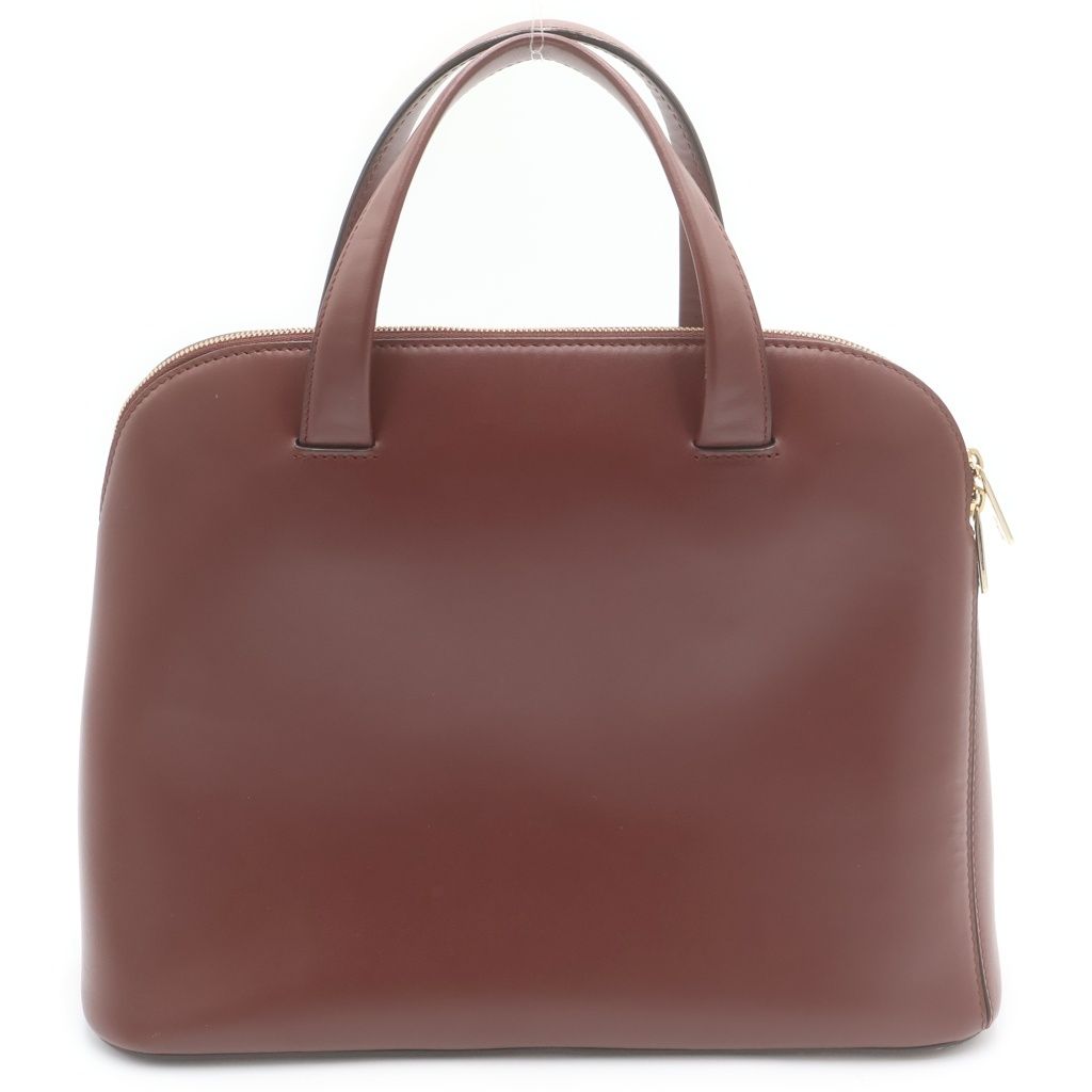 Cartier (カルティエ) マストC ハンドバッグ ブラウン レザー ゴールド金具