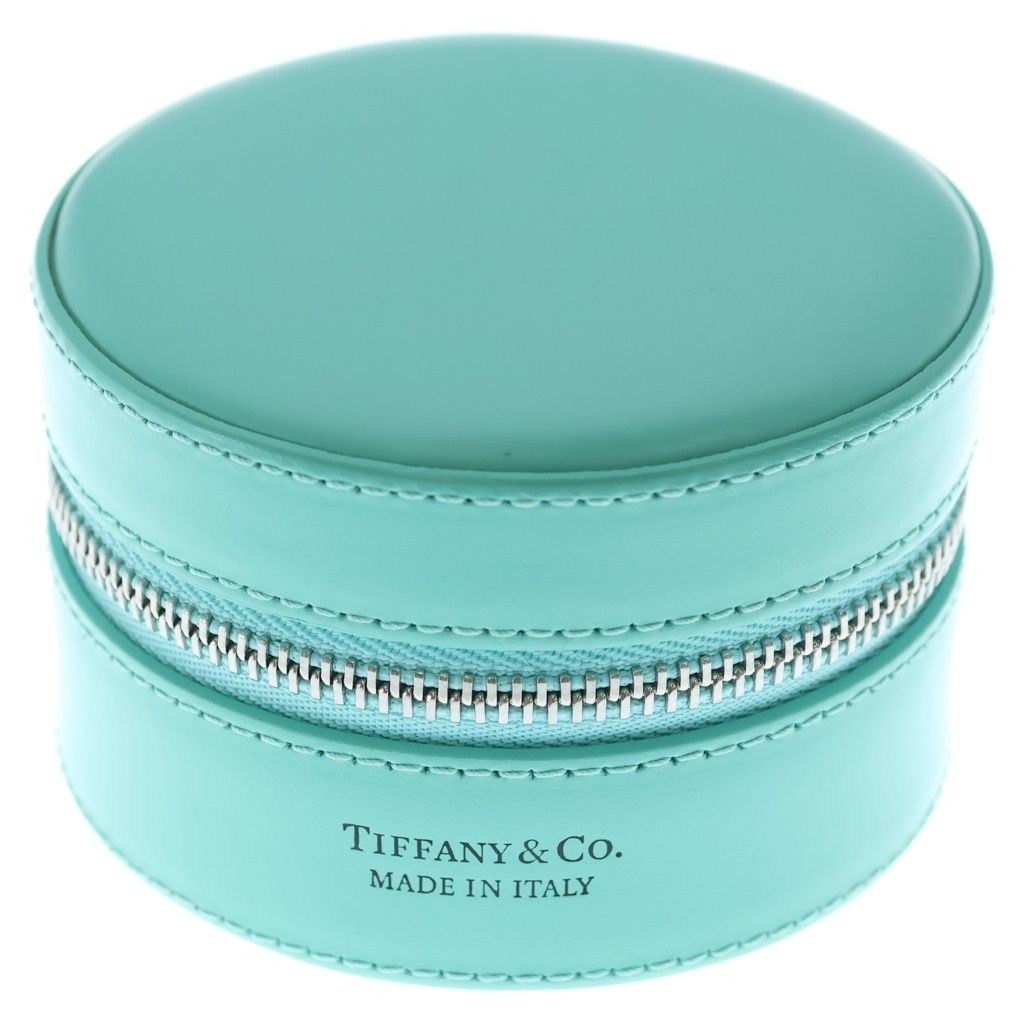 TIFFANY & Co. (ティファニー) レザー ジュエリーケース ブルー M27951