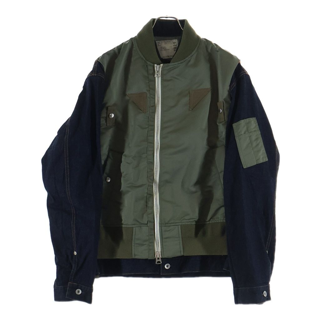 Sacai (サカイ) 22AW Nylon Twill Mix Blouson ナイロン ツイル デニム