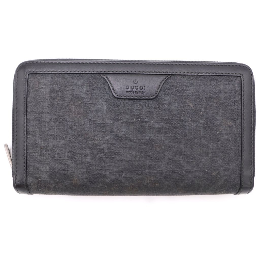 GUCCI (グッチ) GGキャンバス ロングウォレット 長財布 ブラック 522147
