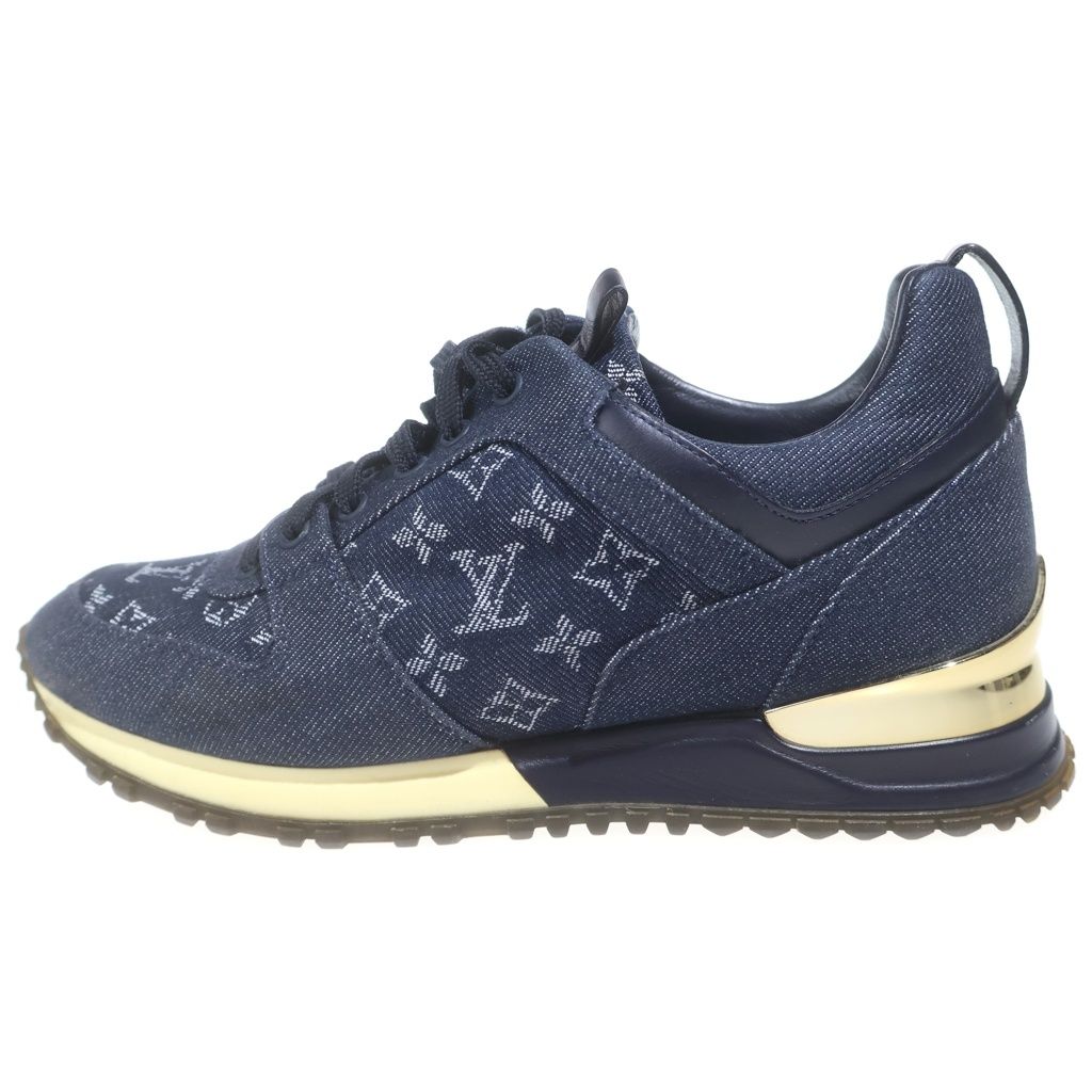 LOUIS VUITTON (ルイヴィトン) モノグラム デニム レースアップ ローカットシューズ スニーカー インディゴ レディース CL1116