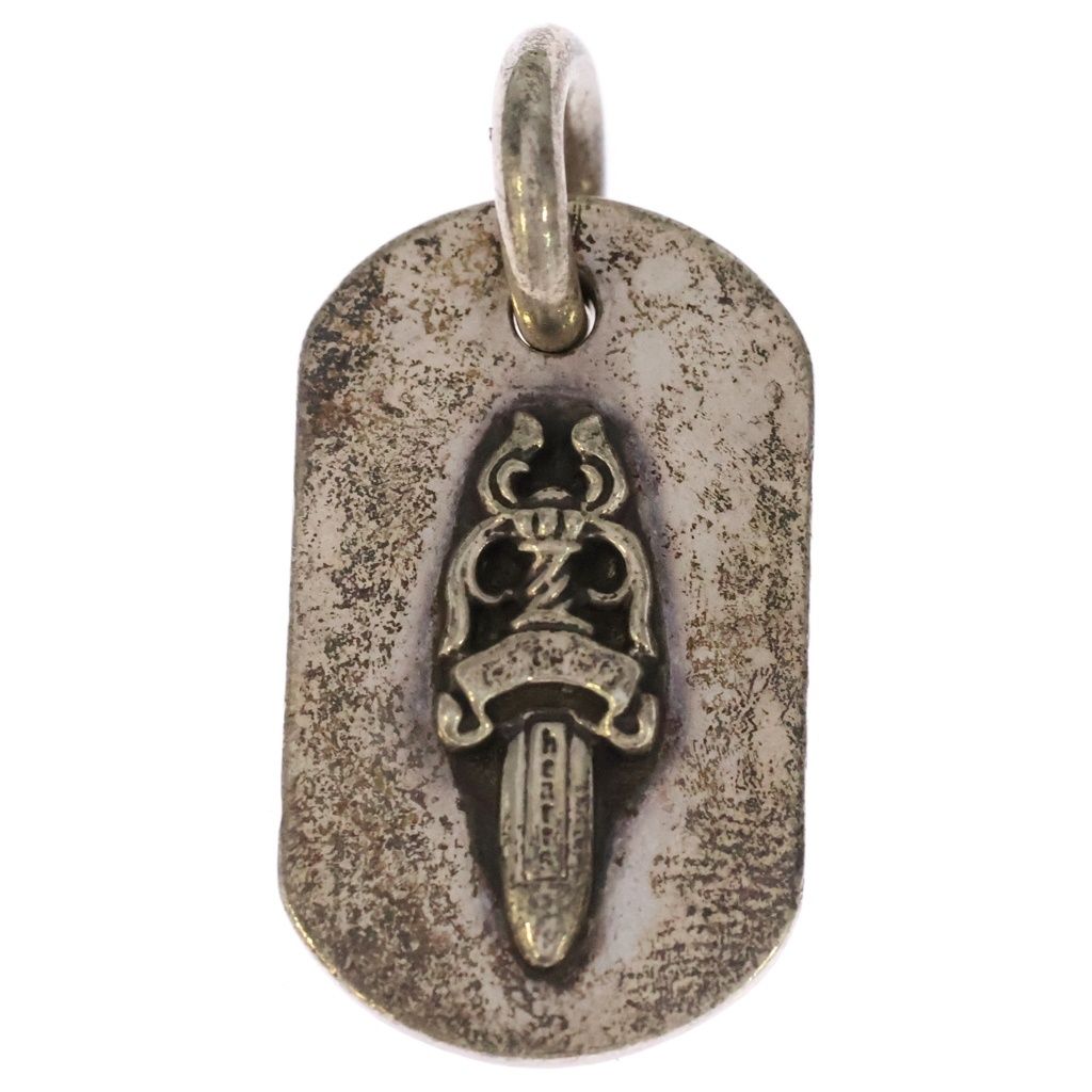 CHROME HEARTS (クロムハーツ) RAISED DAGGER DOGTAG レイズドダガー ドッグタグ ペンダントトップ シルバー