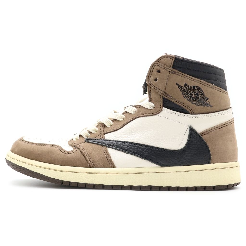 NIKE (ナイキ) ×TRAVIS SCOTT AIR JORDAN 1 RETRO HIGH OG TS SP トラヴィススコット エアジョーダン1 ハイカットスニーカー ブラウン/ホワイト US8.5/26.5cm CD4487-100