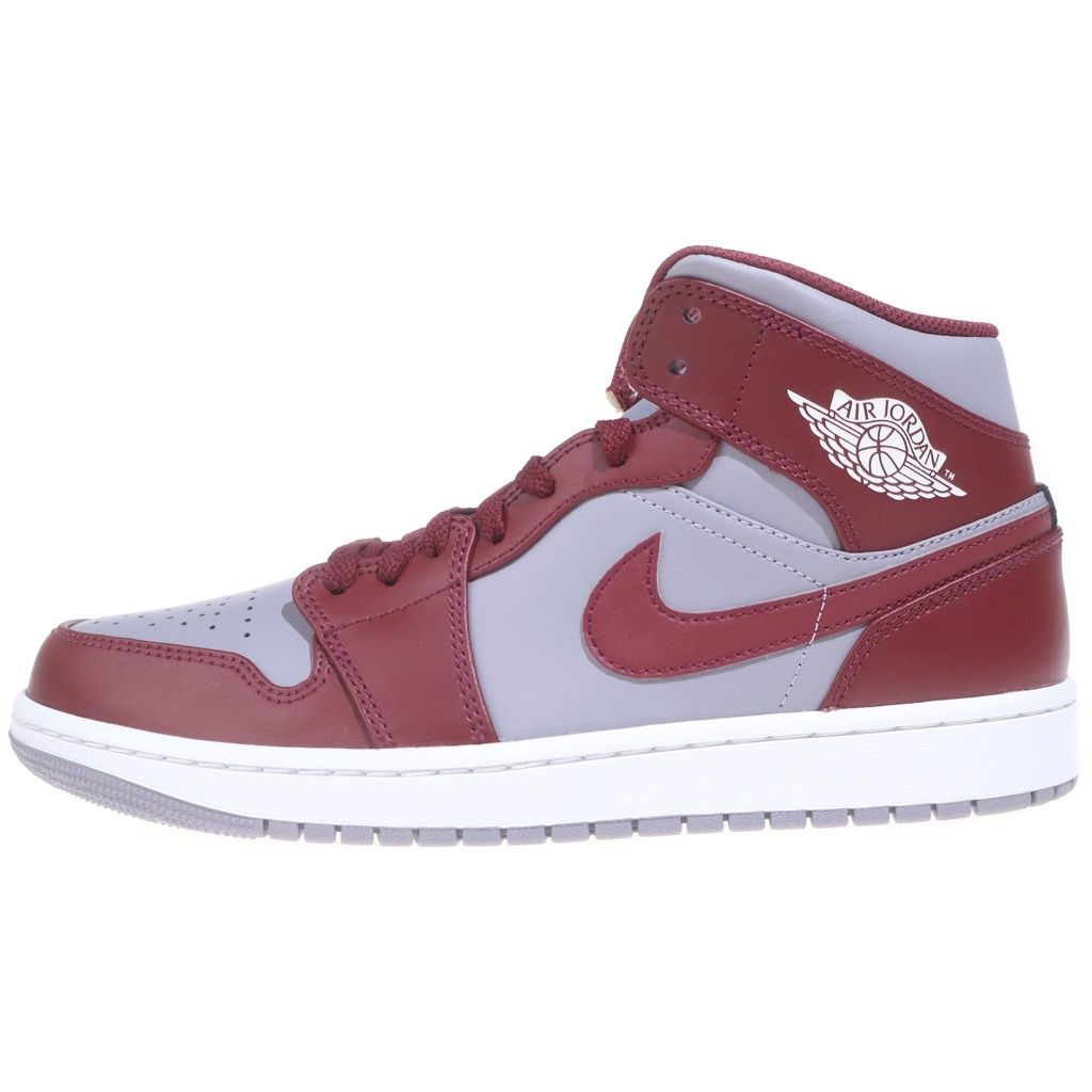 NIKE (ナイキ) AIR JORDAN 1 MID TEAM RED エアジョーダン1 チームレッド ミッドカットスニーカー グレー US9.5/27.5cm DQ8426-615