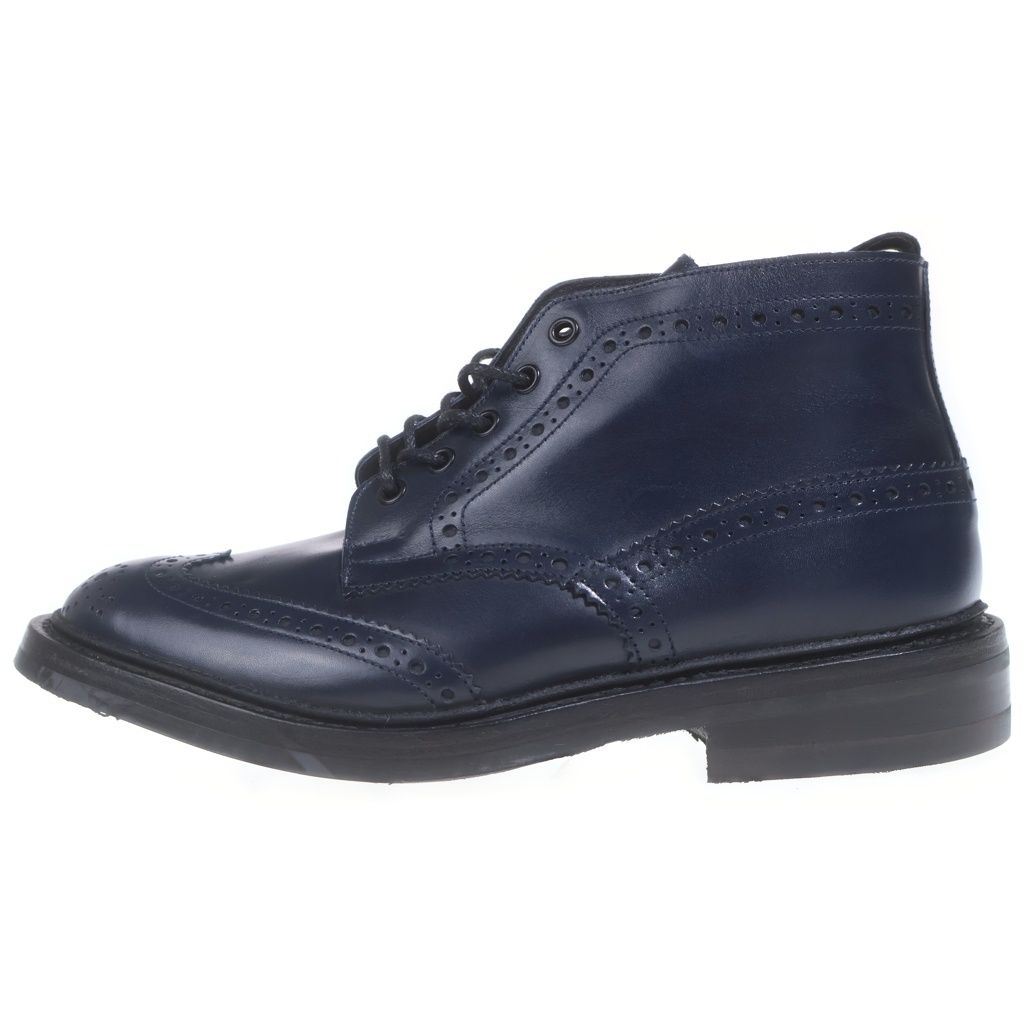 Tricker's (トリッカーズ) COUNTRY BOOTS M5833 フルブローグ カントリー ブーツ ビジネスシューズ ネイビー US7.5