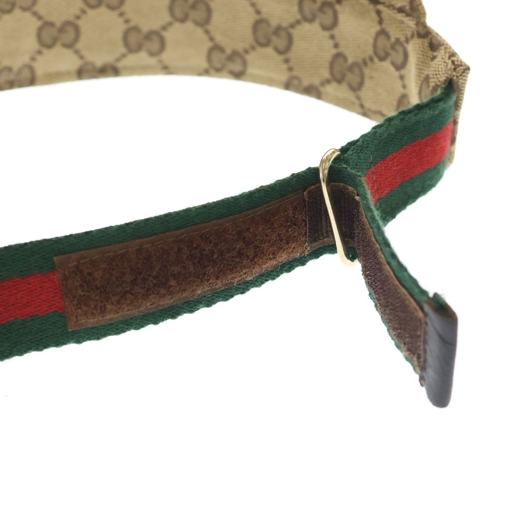 GUCCI (グッチ) GGキャンバス シェリーライン サンバイザー キャップ