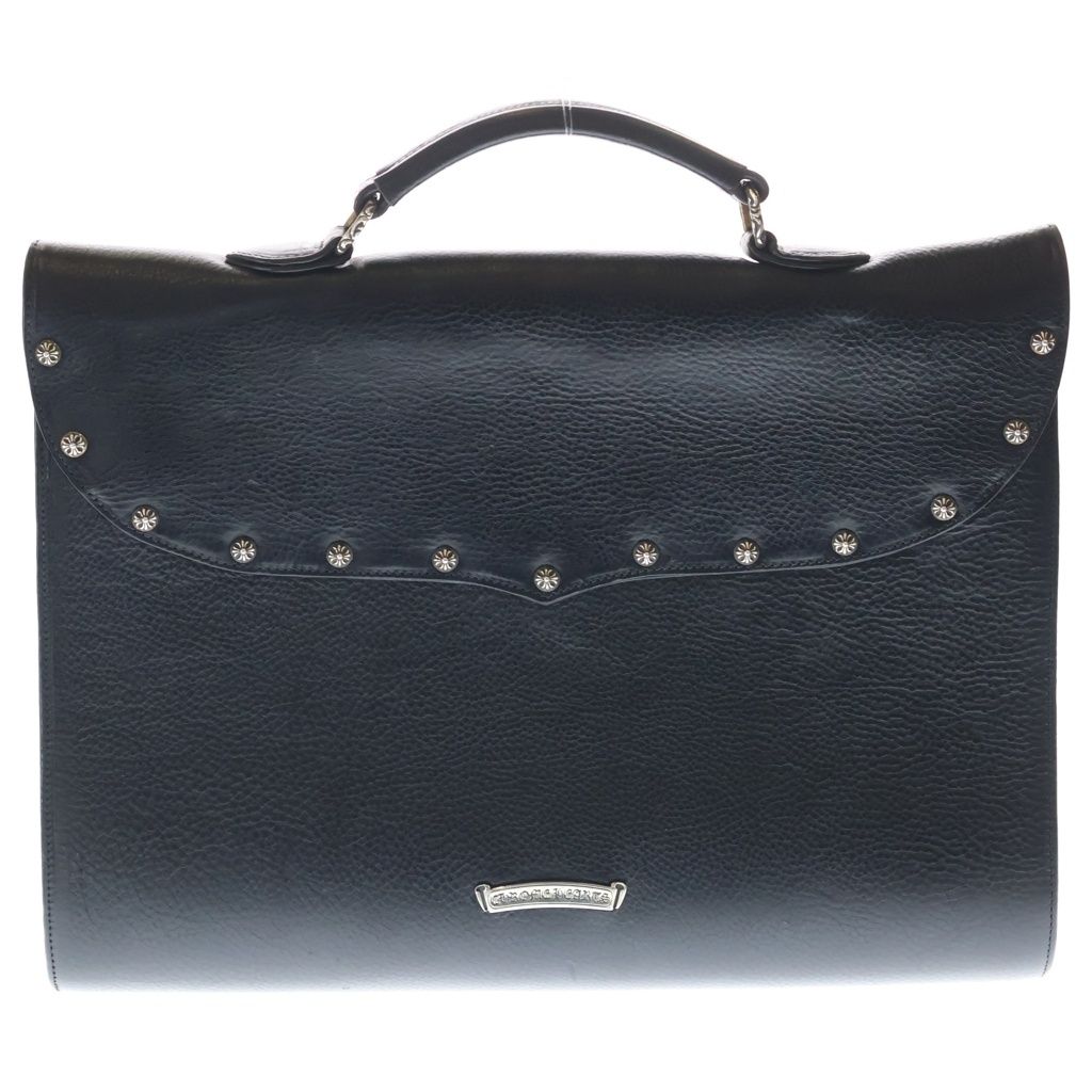 CHROME HEARTS (クロムハーツ) BRIEFCASE ガンスリンガー レザー ブリーフケース ビジネス ハンドバッグ ブラック
