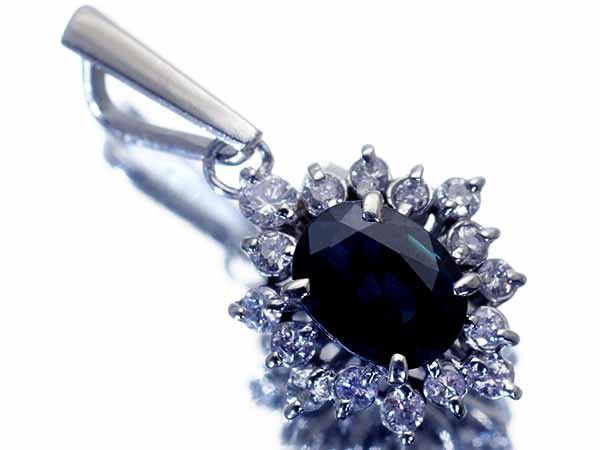 【ジュエリー極】ディープブルー煌く!良質天然ブルーサファイア1.01ct&ダイヤ0.25ct 高級Pt900ヘッド h8561vg【送料無料】