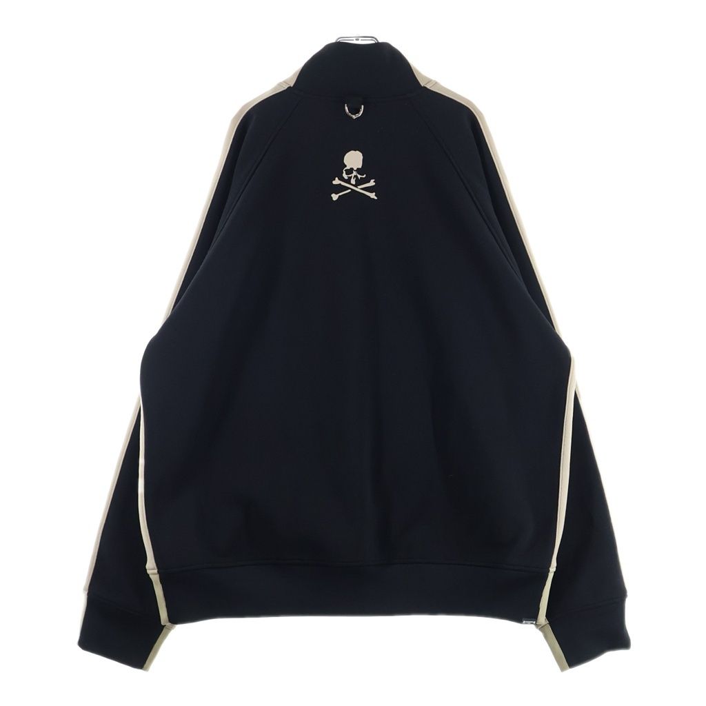 mastermind JAPAN (マスターマインドジャパン) 20AW Side Line Track Jacket サイドライントラックジャケット スカルロゴジップアップブルゾン MW20S05-BL033-605 ブラック/ベージュ