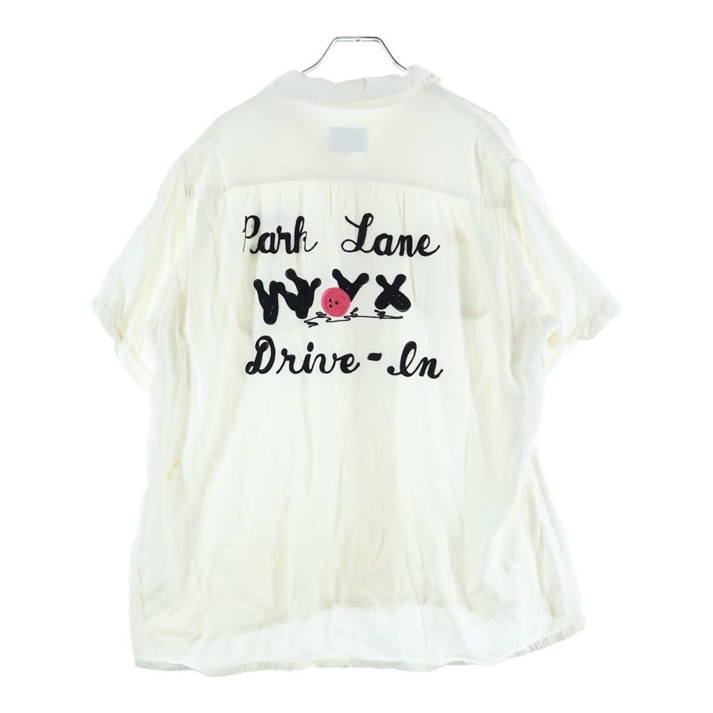 VINTAGE (ヴィンテージ) 50-60S CROWN PRINCE RAYON GABARDINE S/S BOWLING SHIRT ヴィンテージ レーヨンギャバジン 半袖ボーリングシャツ ホワイト