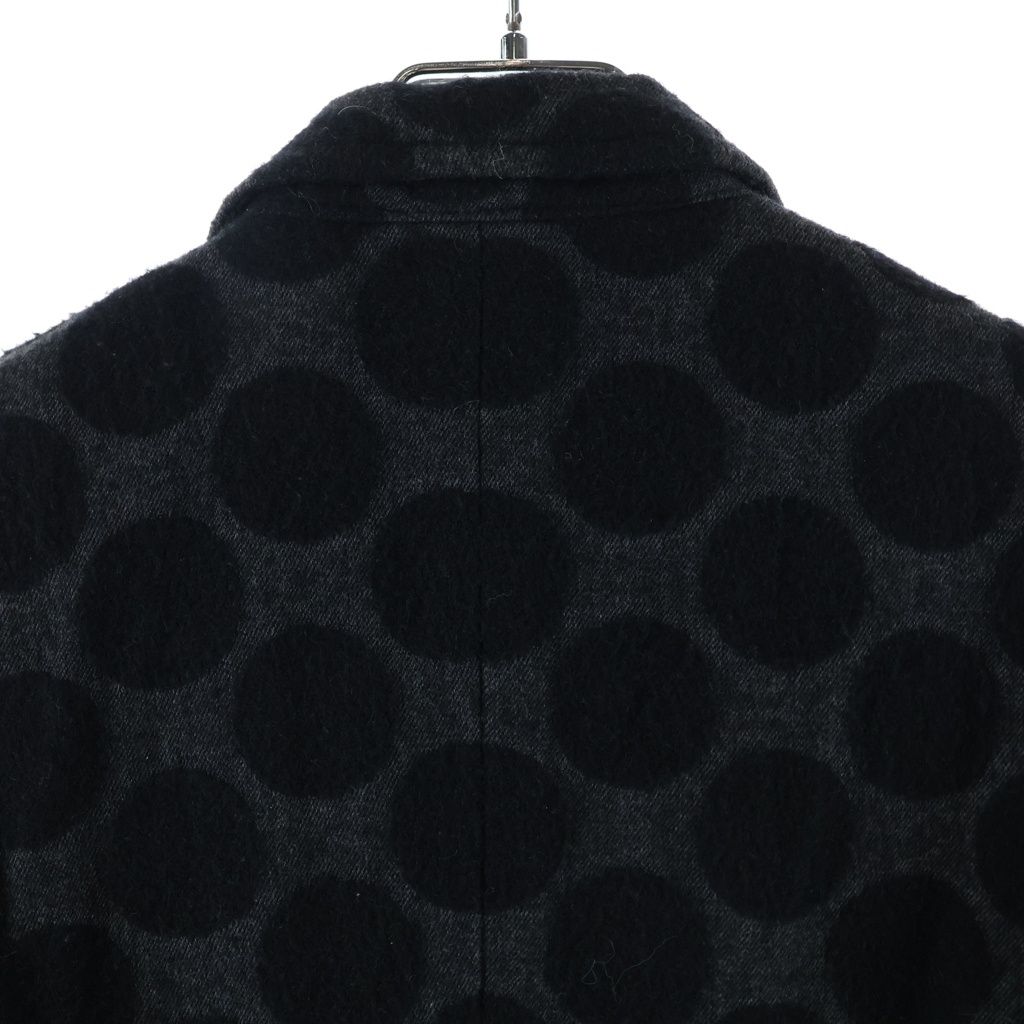 コムコム　コムデギャルソン　中綿コート　ブラック　ドット BLACK COMME des GARCONS (ブラックコムデギャルソン) バックスリット