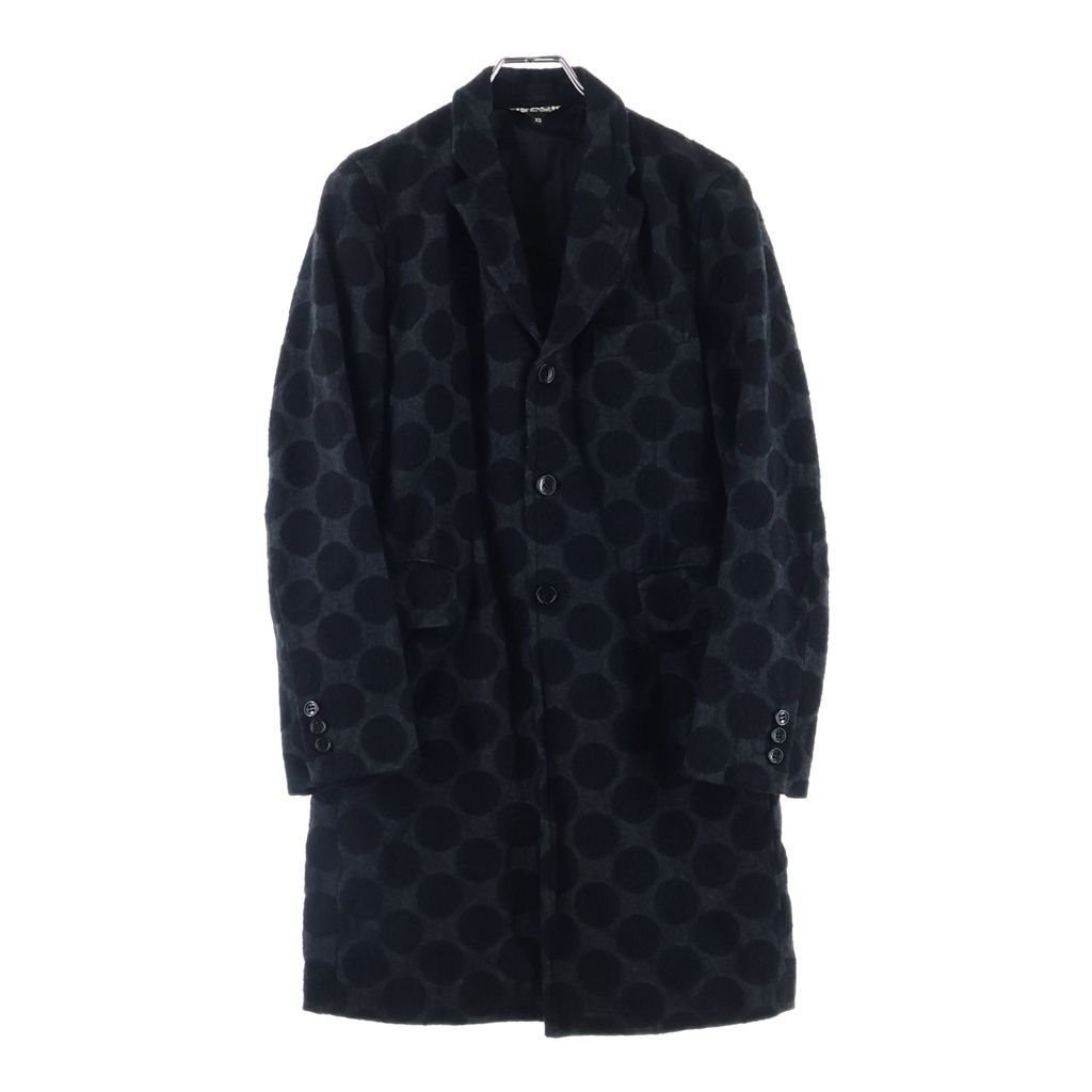 コムコム　コムデギャルソン　中綿コート　ブラック　ドット BLACK COMME des GARCONS (ブラックコムデギャルソン) バックスリット