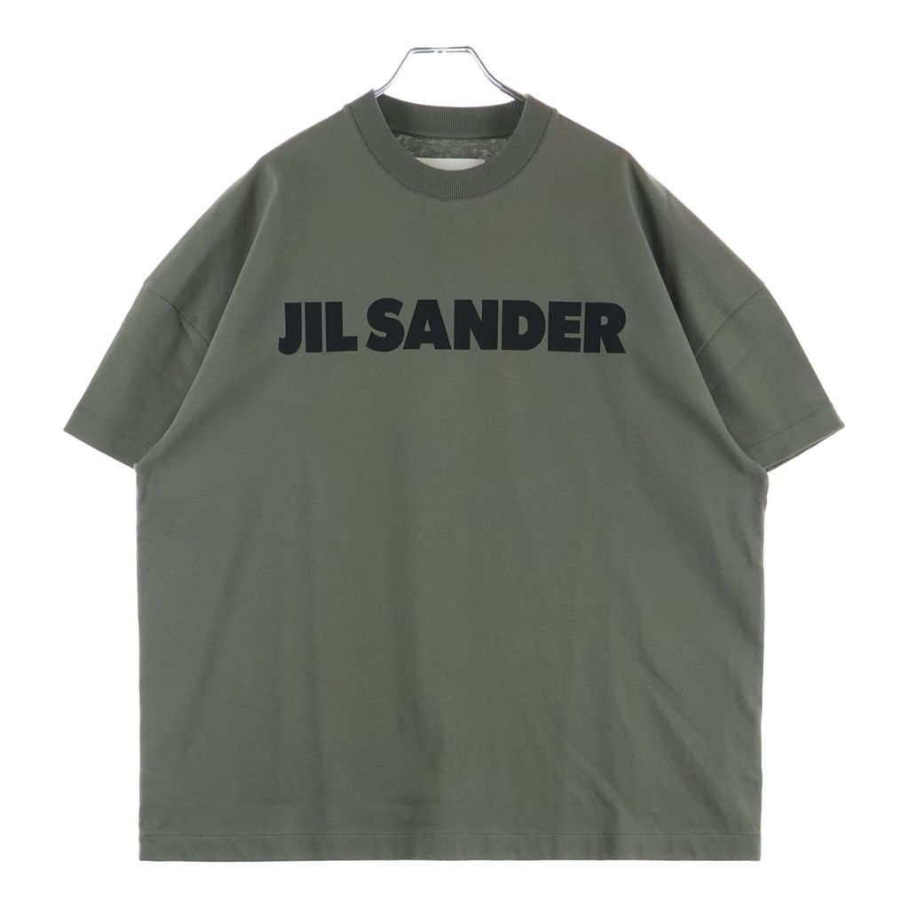 JIL SANDER (ジルサンダー) 23SS フロントロゴ クルーネック 半袖Tシャツ カーキ J21GC0001