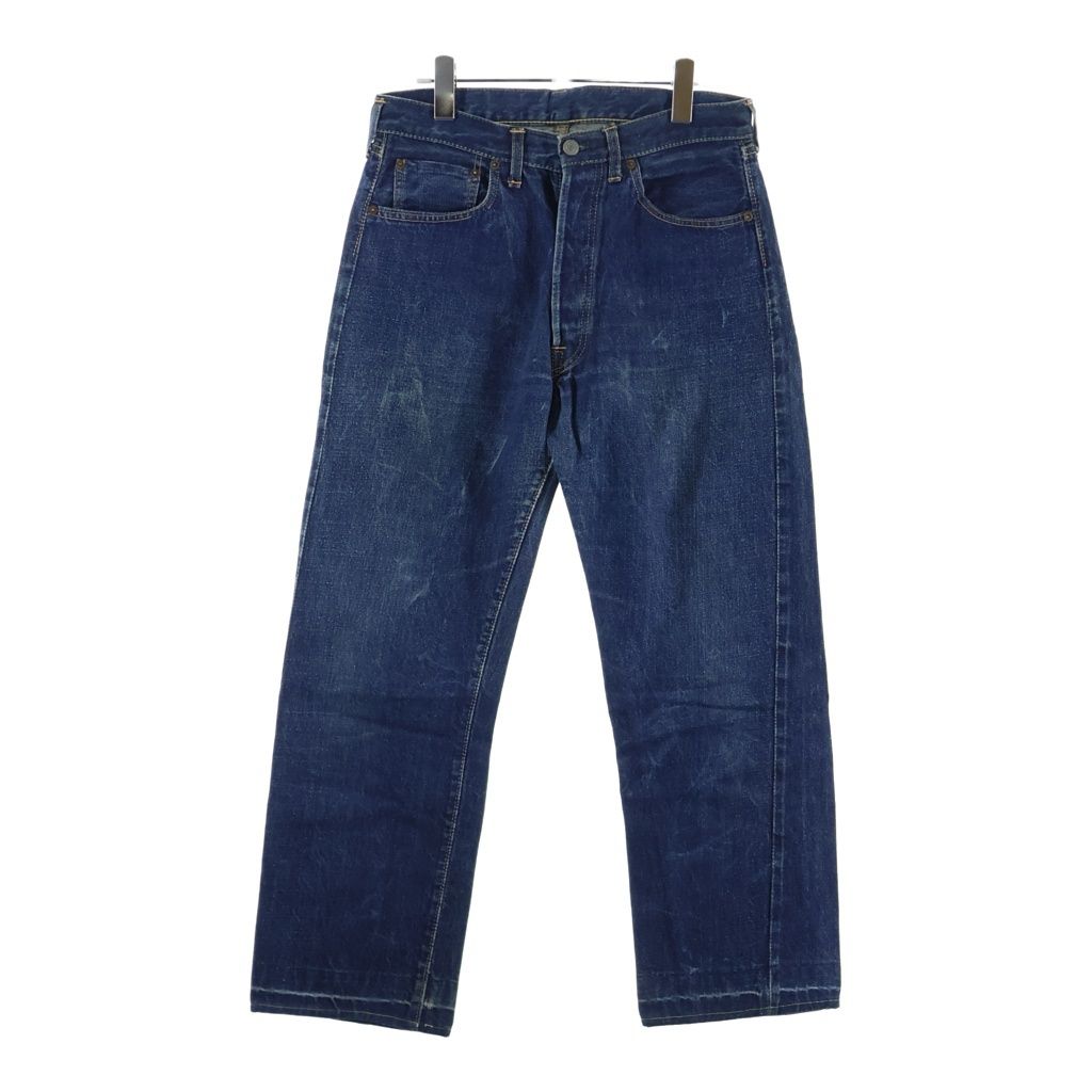 Levi's (リーバイス) 60-70S VINTAGE 501 BIG E 前期 均等V 足長R ボタン裏16 レインボーステッチ ズレカン デニムパンツ