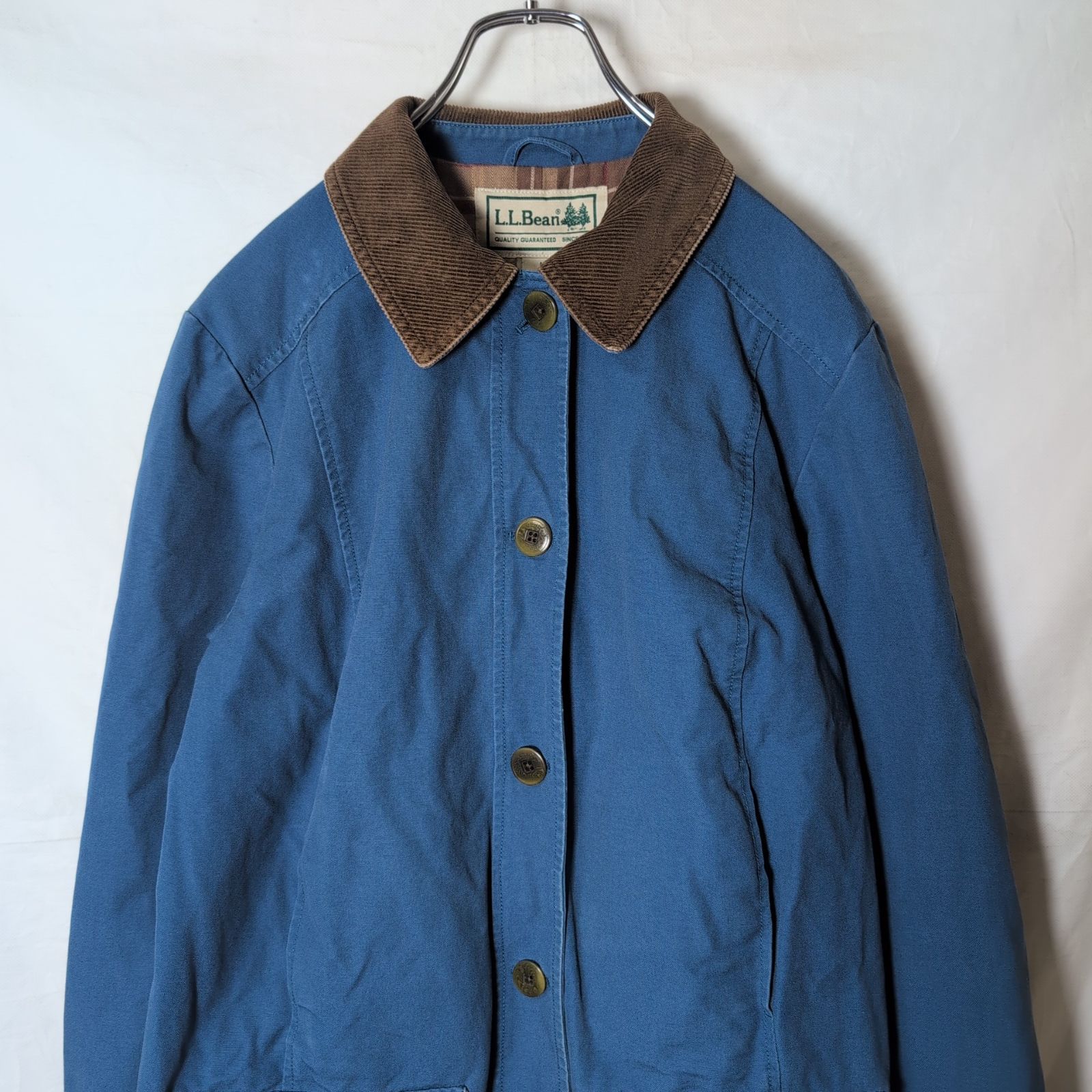 【90s/L.L.Bean/エルエルビーン】ダック地 襟コーデュロイ ハンティングジャケット f