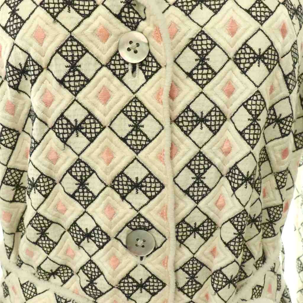 サリースコット Sally Scott 総柄刺繍コート ロング 総裏地 11AR