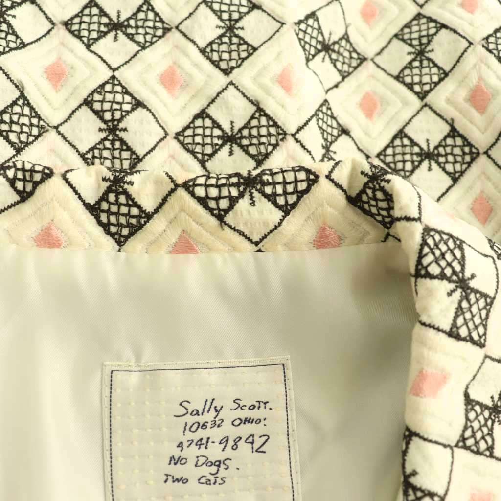 サリースコット Sally Scott 総柄刺繍コート ロング 総裏地 11AR