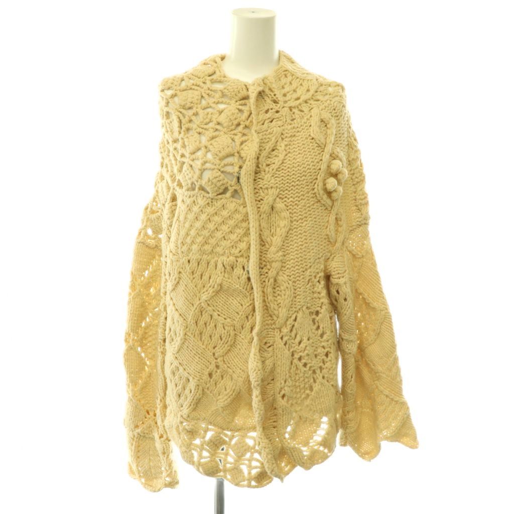 レア！！新品同様　トリココムデキャルソン　ジップニットカーディガンキナリМ トリココムデギャルソン tricot COMME des GARCONS TN-N050 AD2004
