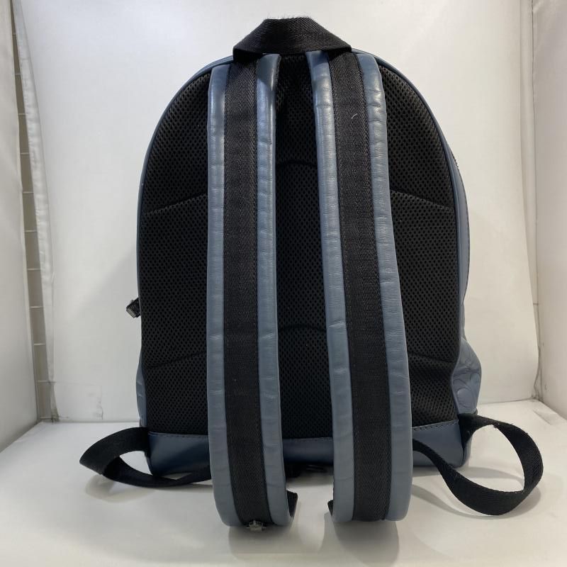 【中古】COACH シグネチャー エンボスバックパック ブルー L1880-680901 コーチ[24]