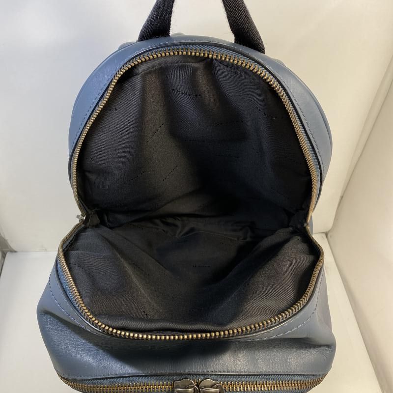 【中古】COACH シグネチャー エンボスバックパック ブルー L1880-680901 コーチ[24]