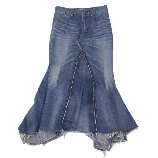 ジュンヤワタナベ コムデギャルソンJUNYA WATANABE COMME des GARCONS 再構築デニムスカート インディゴM位