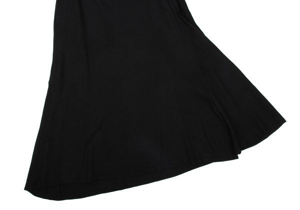 ヨウジヤマモト ノアールYohji Yamamoto NOIR レーヨンドレープスカート 黒1