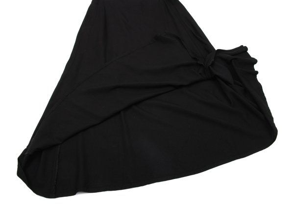 ヨウジヤマモト ノアールYohji Yamamoto NOIR レーヨンドレープスカート 黒1
