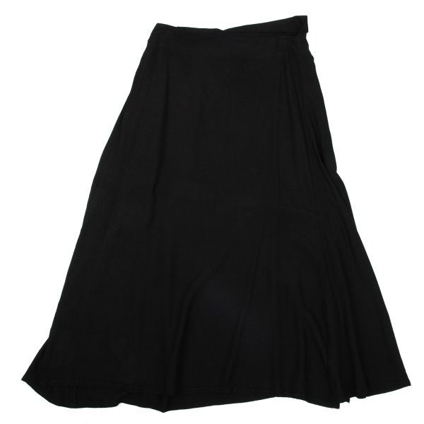 ヨウジヤマモト ノアールYohji Yamamoto NOIR レーヨンドレープスカート 黒1