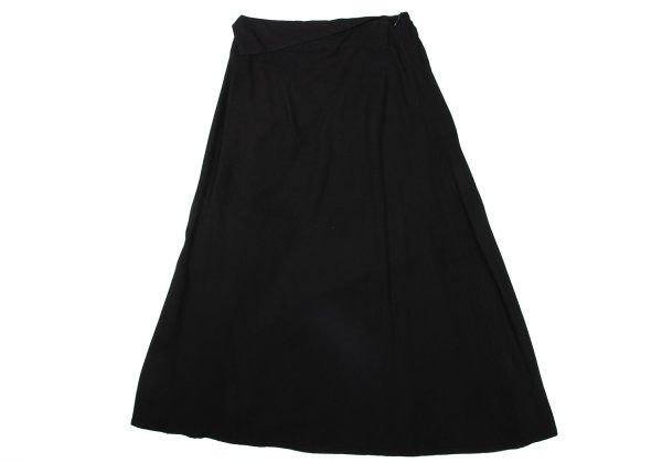ヨウジヤマモト ノアールYohji Yamamoto NOIR レーヨンドレープスカート 黒1