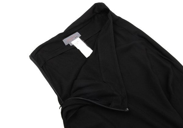ヨウジヤマモト ノアールYohji Yamamoto NOIR レーヨンドレープスカート 黒1