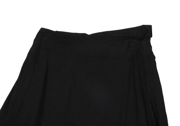 ヨウジヤマモト ノアールYohji Yamamoto NOIR レーヨンドレープスカート 黒1