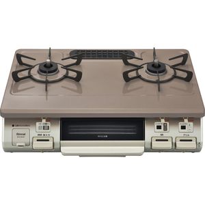 【中古】本体のみ リンナイ ガステーブル 左強火・LPガス用 エディオンオリジナルモデル RKGC654E7L-LP パールピンクベージュ