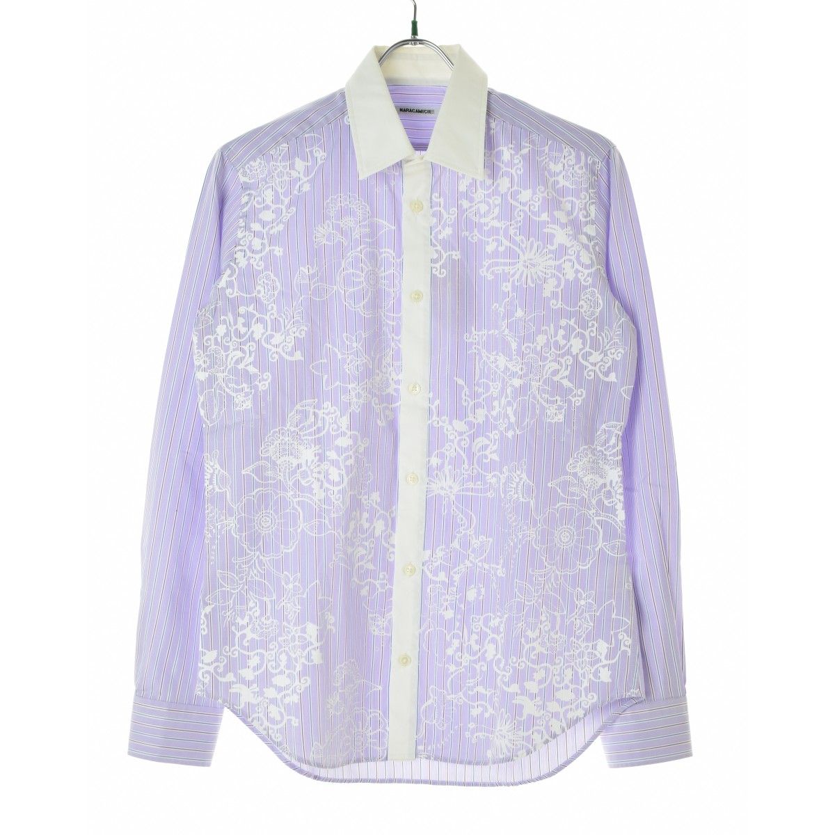 NARACAMICIE】ストライプフラワープリント長袖シャツ - メルカリ