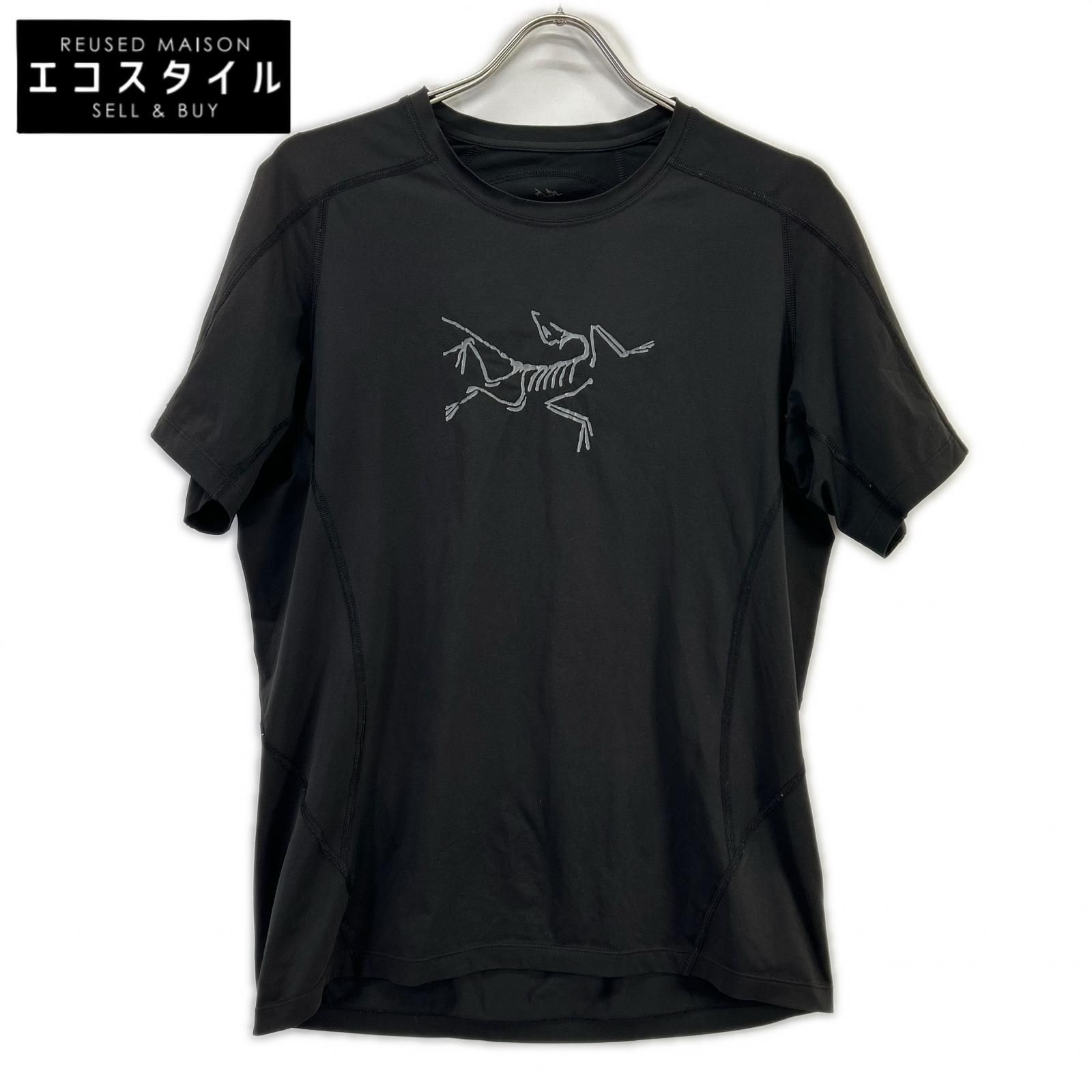 ARC'TERYX　アークテリクス　18920 ブラック フェイジック エボリューション クルーネック ロゴ Tシャツ　S