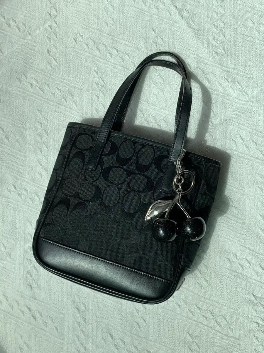 Coach シーグリ オールブラック ミニ トートバッグ