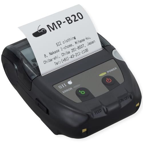 セイコーインスツル モノクロ モバイル型感熱式プリンター MP-B20 USB Bluetooth接続 MFi認定 ブラック 国内発送