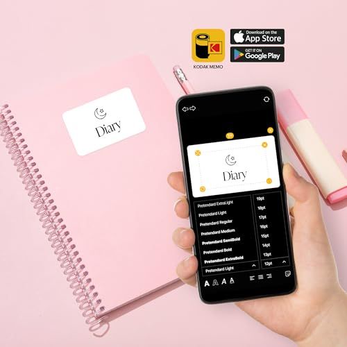 コダック KODAK Memo Shot ERA トイインスタントデジタルカメラ、ラベルプリンター (ホワイト, カメラ本体＋1ロール) 国内発送