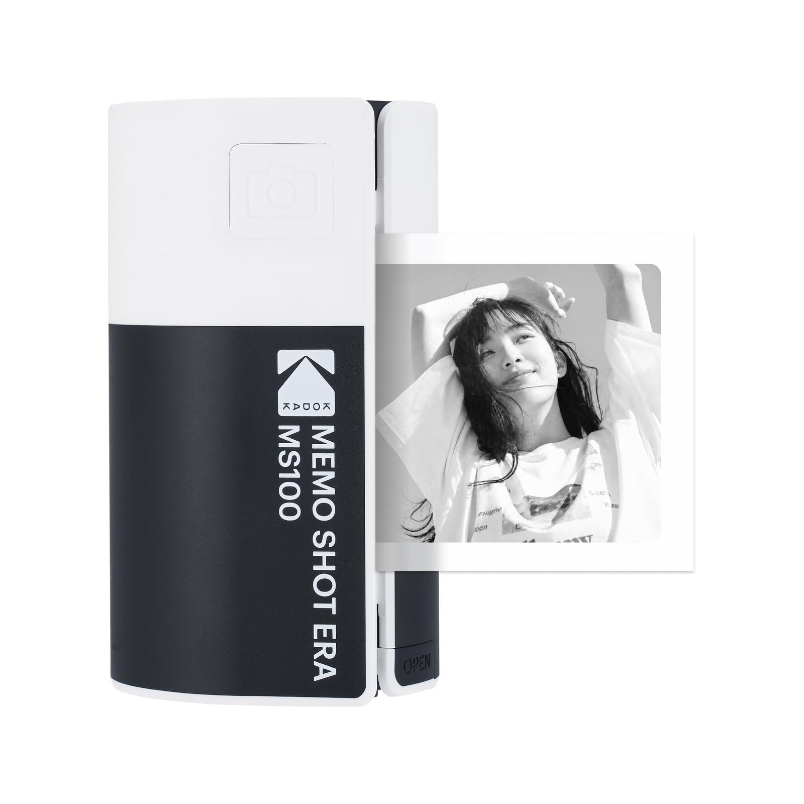 コダック KODAK Memo Shot ERA トイインスタントデジタルカメラ、ラベルプリンター (ホワイト, カメラ本体＋1ロール) 国内発送