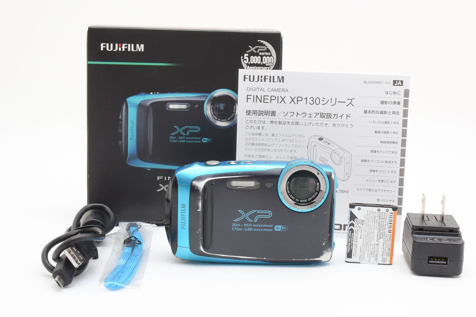 ★動作品★ 富士フィルム FUJIFILM FINEPIX XP130 ブルー OB4367 #66