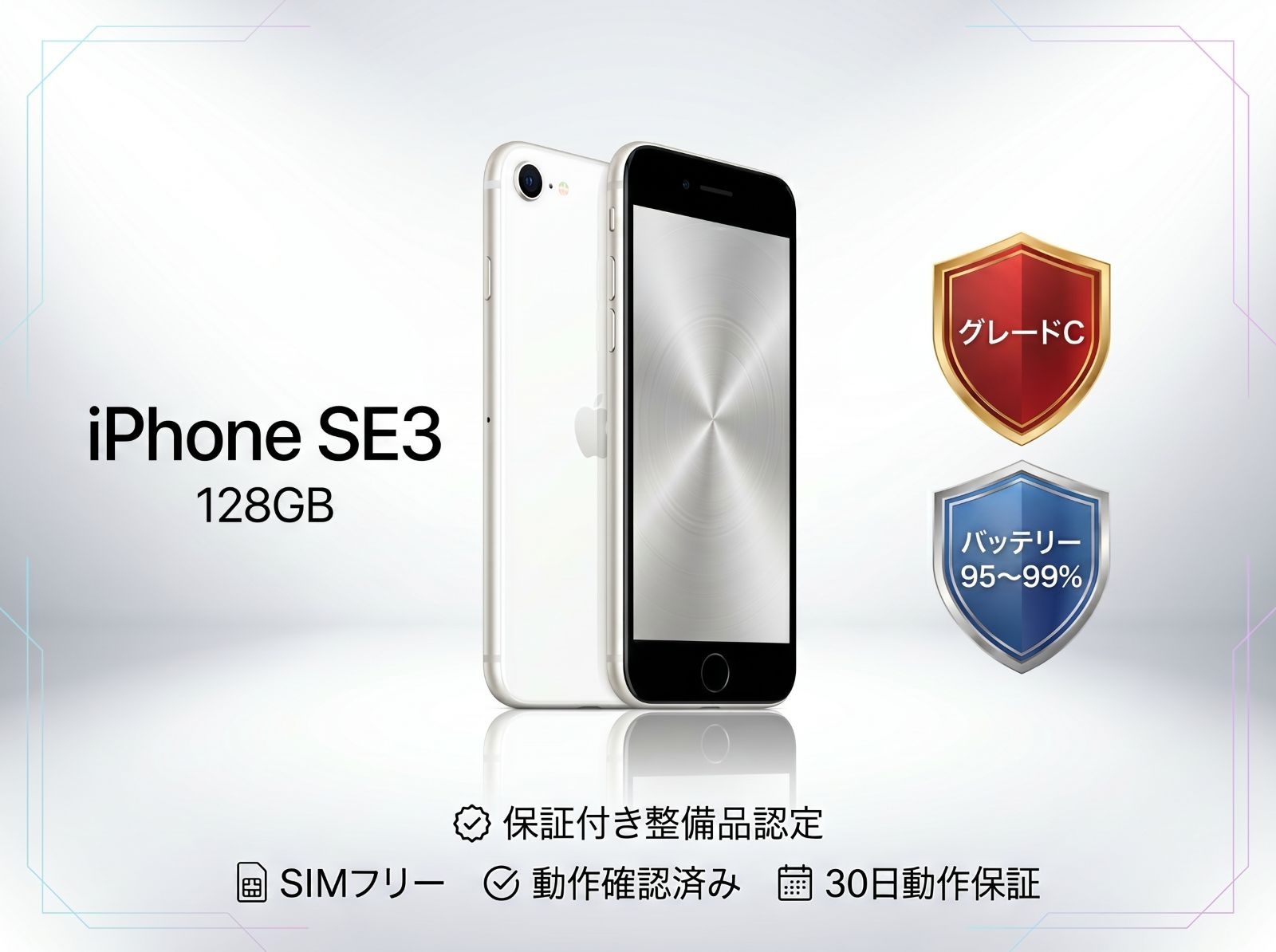 iPhoneSE3　128GB　Midnight　黒　本体